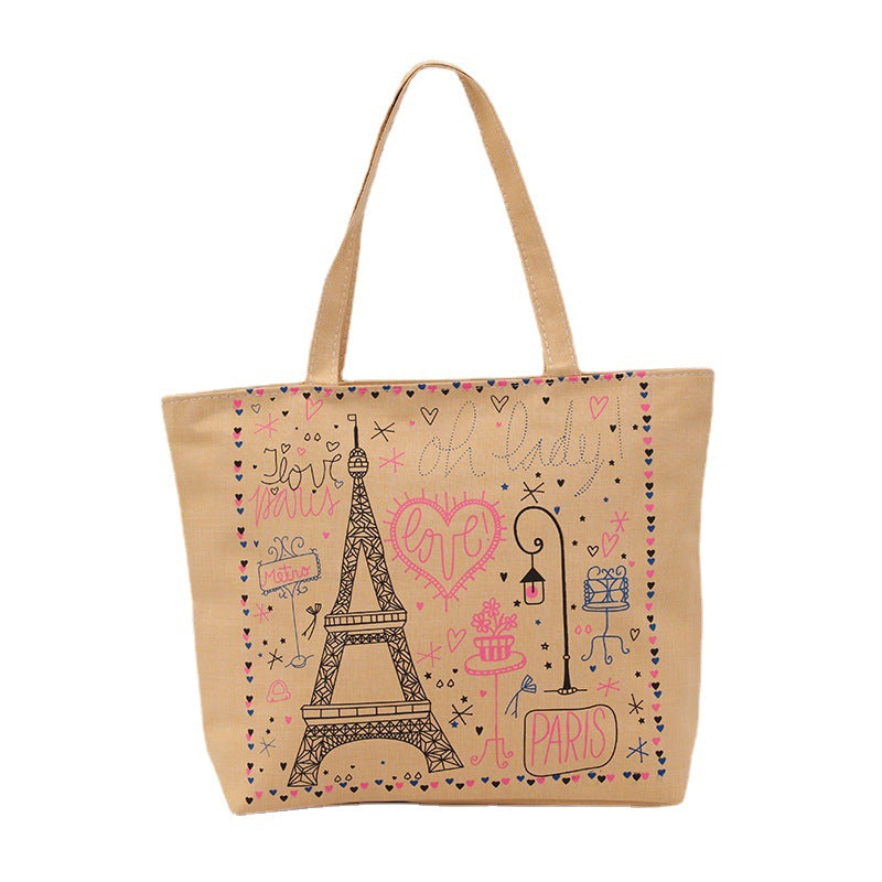 Fashion Canvas Shoulder Underarm Bag With Large Capacity
