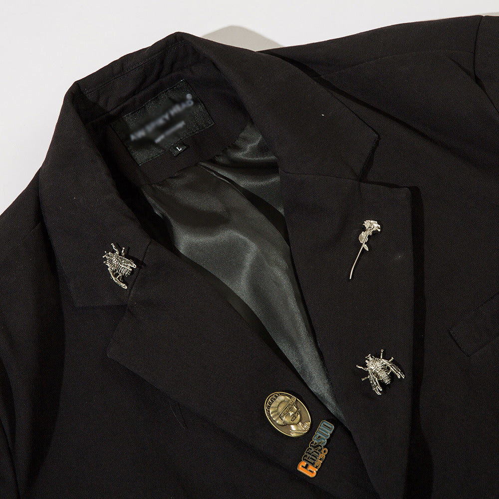 Casual Suit Jacket Men's Trendy Loose Lapels Suit