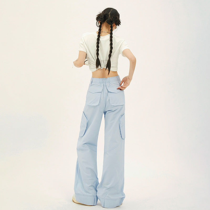 American Style Gorpcore Retro Loose Wide-leg Casual Pants Women
