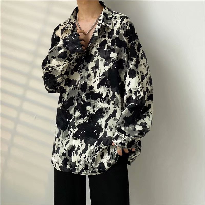 Hong Kong Style Vintage Floral Shirt Men