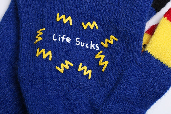 Cute face gloves