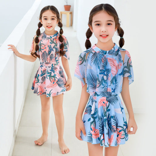 Mother And Daughter With The Same Paragraph To Cover The Belly Thin Swimsuit Set