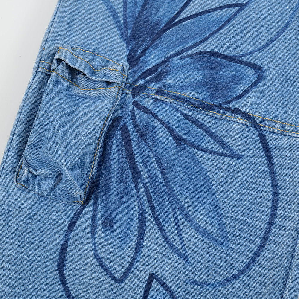 Loose Wide-leg Jeans Popular Street