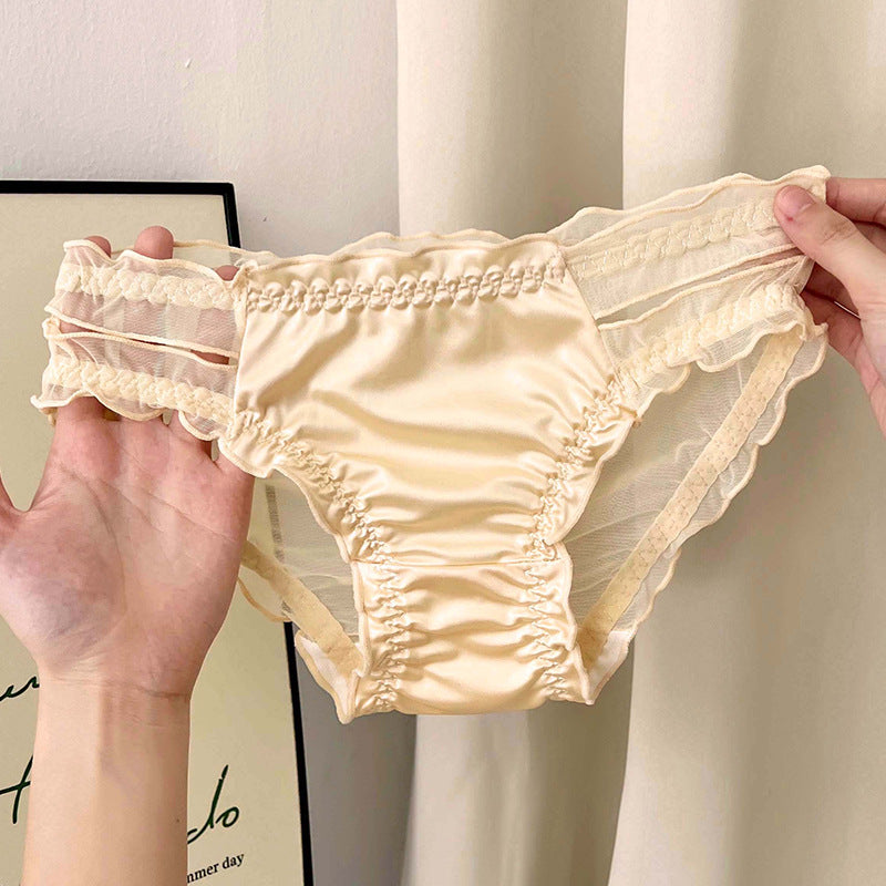 Glossy Ice Silk Breathable Comfortable Classic Panties