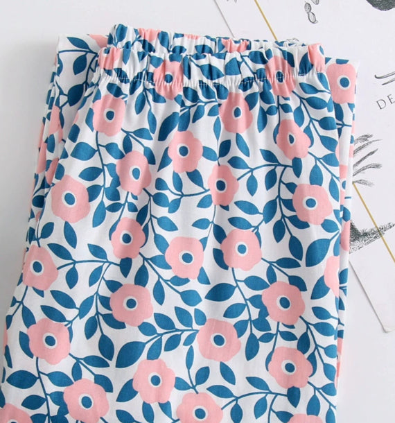 Pajama Pants Pure Cotton Cartoon Large Size Casual Simple Loose And Cute Home Pants Women