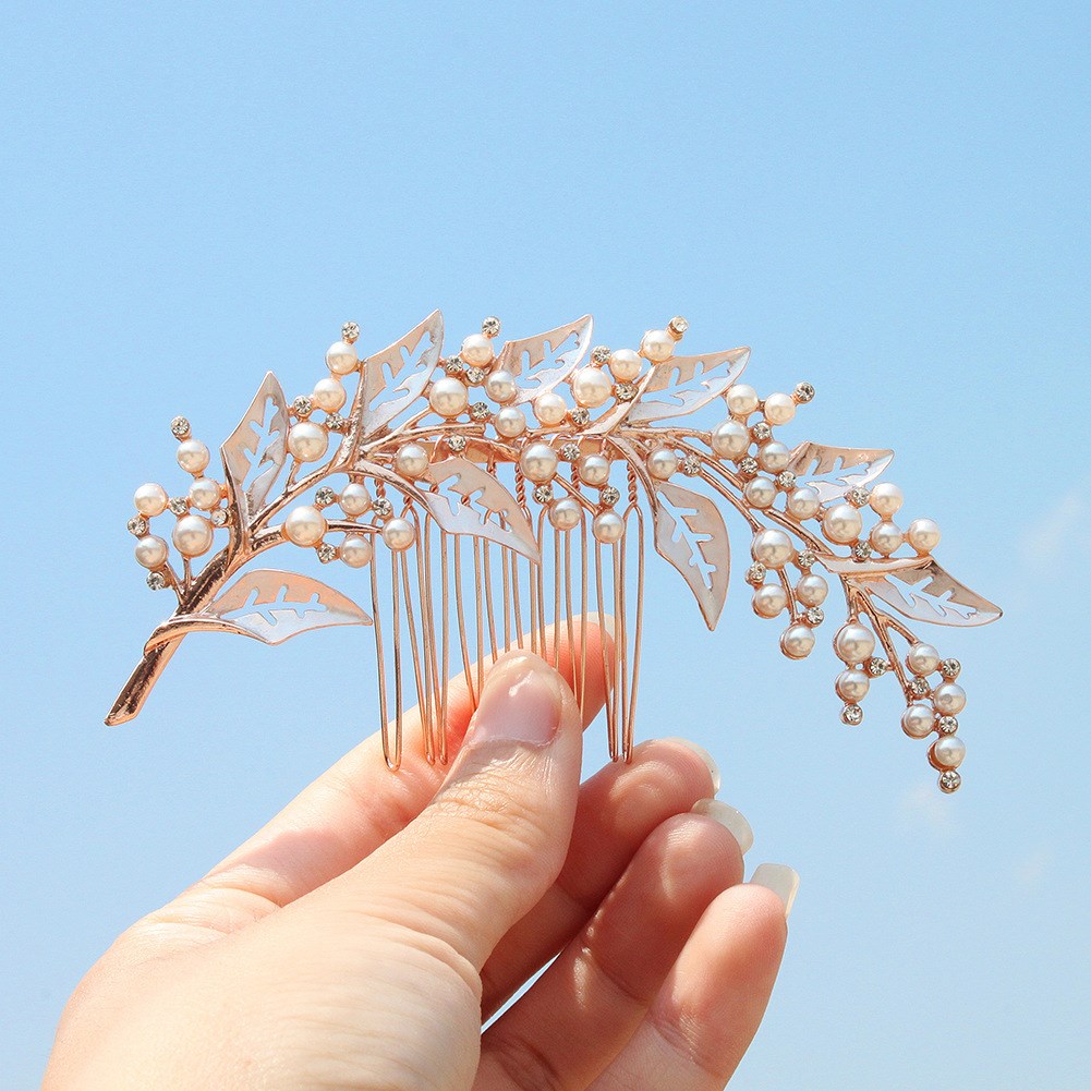 Hollow bridal hair accessory plate hair insert comb wedding
