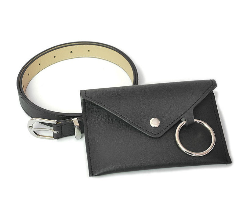 Fanny Pack Women Belt Bag Leather Waist Bag Fashion Women's Pure Color Ring PU Messenger Shoulder Chest pochete homem C25