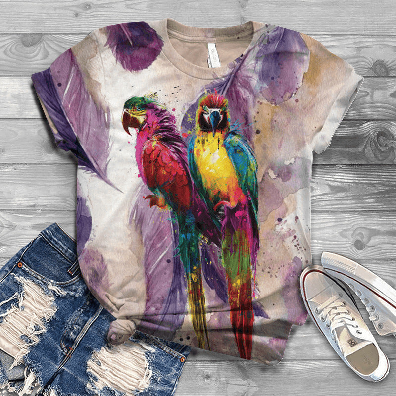 Printed Men's And Women's Tops Loose Short Sleeves Loose Casual T-Shirts