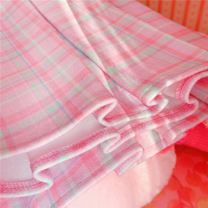 Plaid Mini Skirt Women Schoolgirl Lolita Cosplay High Waist