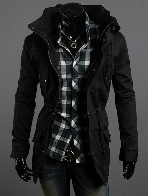 Men's Slim Jacket High Collar Foreign Trade Solid Color Casual Jacket