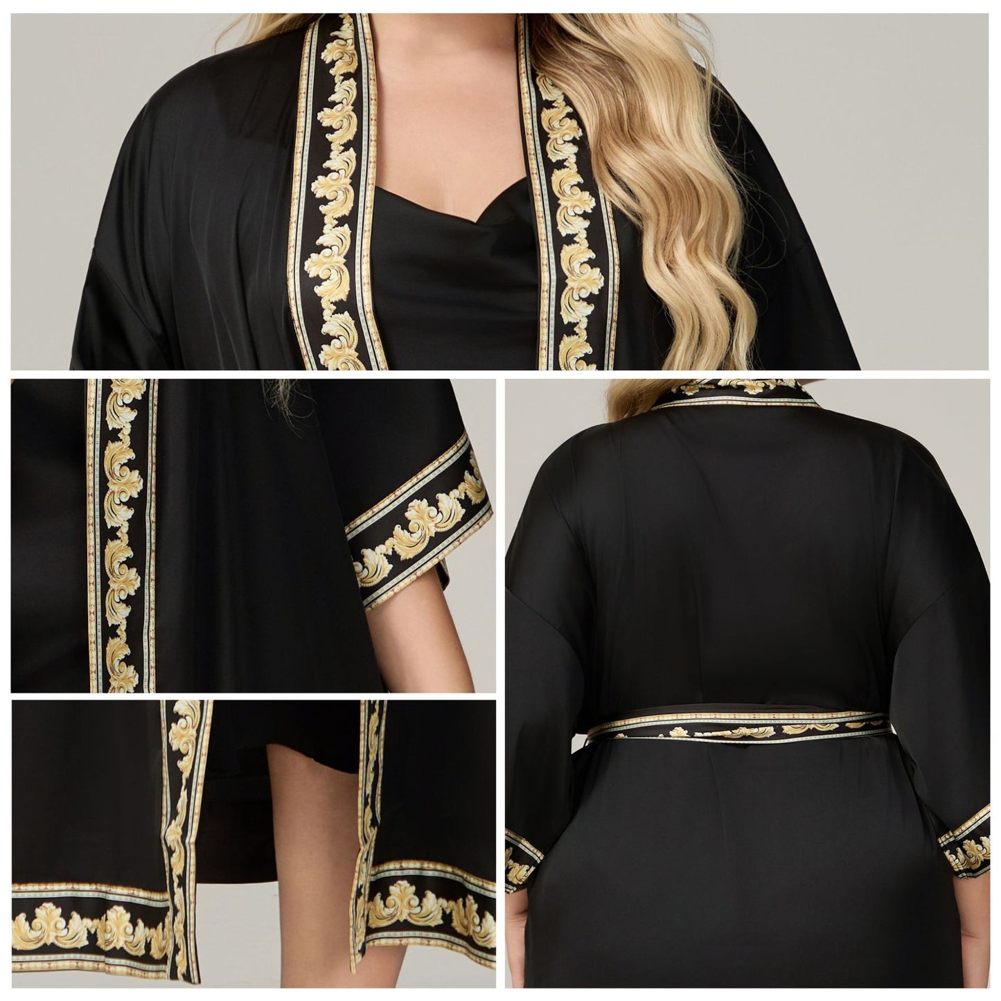 Plus-size Satin Nightgown For Women With Straps