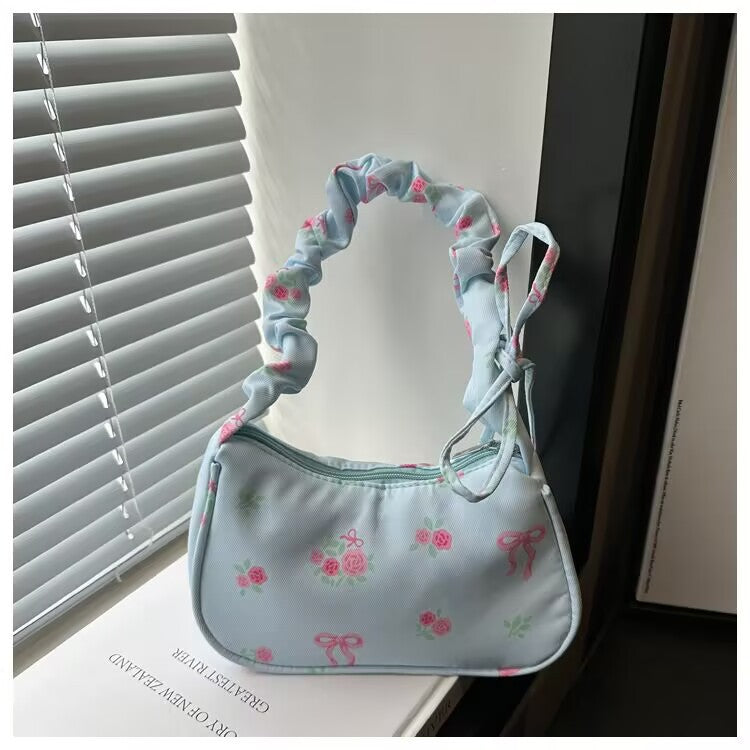 Fresh And Sweet Floral Underarm Bag For Women