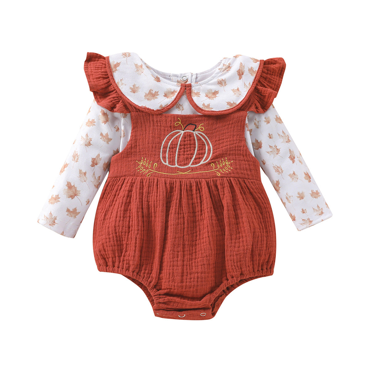 Baby Girl Doll Collar Long Sleeve Romper