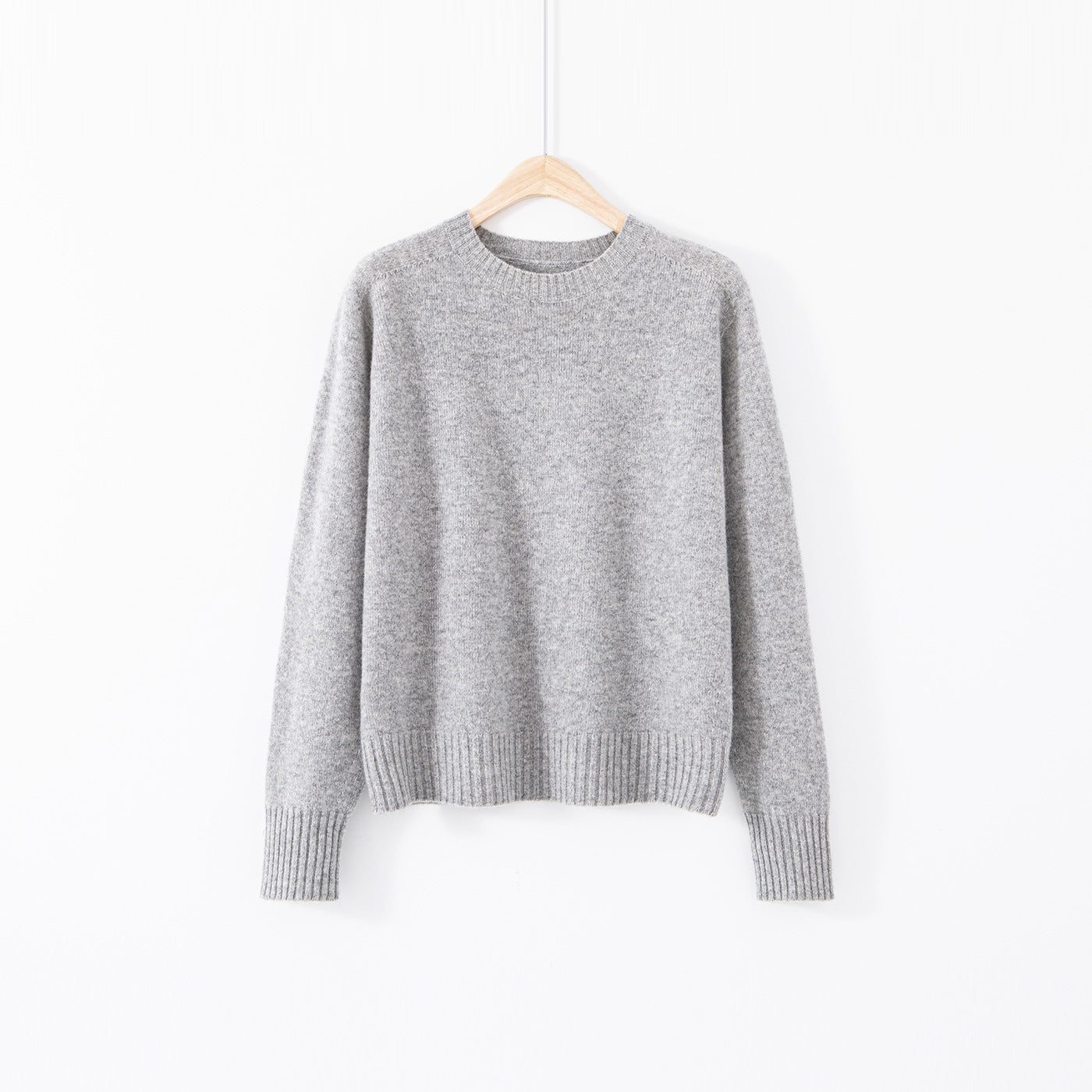 Crew-neck Long-sleeve Top Relaxed-fit Base Layer Effortless Laid-back Style