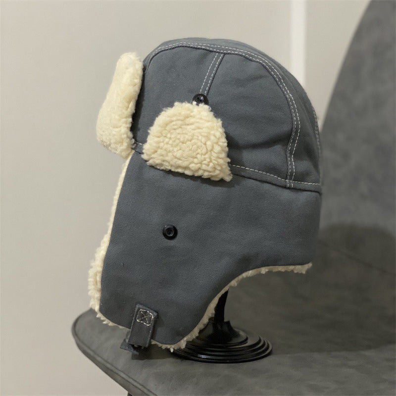 Women's Autumn And Winter All-matching Lambswool Thickened Warm Hat