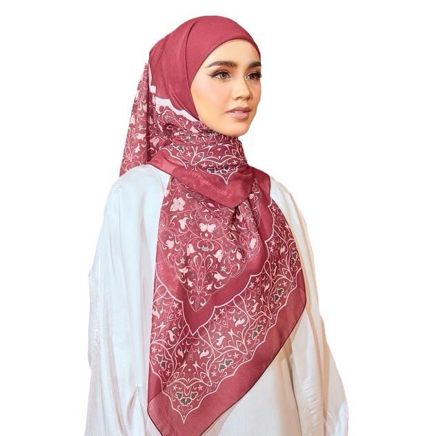 Malay Headscarf Tencel Cotton Square Scarf Pattern Headscarf