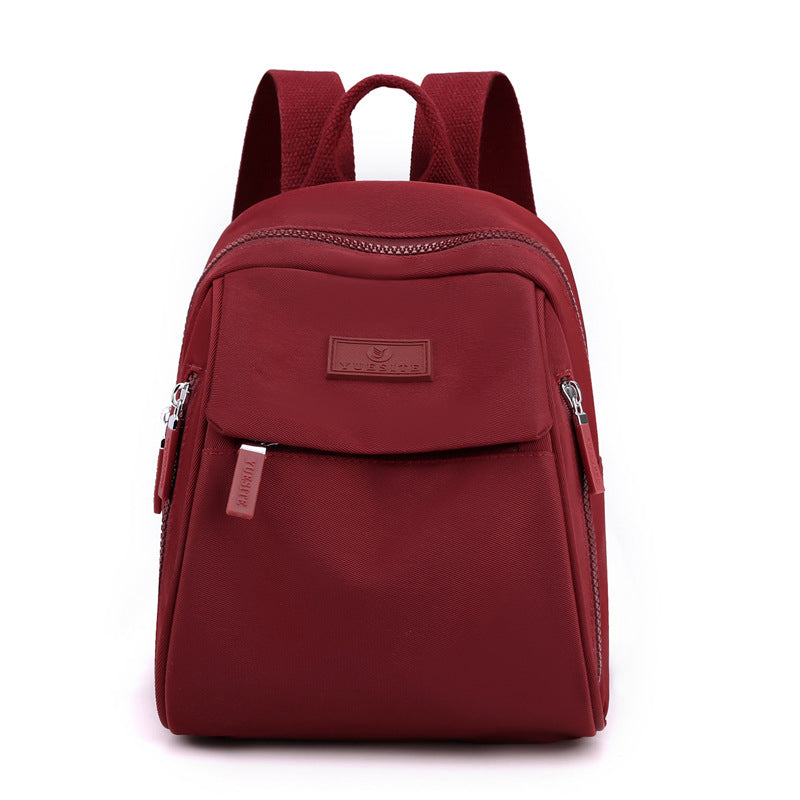 Anti-splash Nylon Cloth Bag Backpack Student Schoolbag Ladies