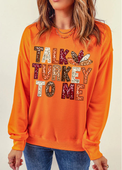 Women's New Round Neck-letter Printed All-matching Top