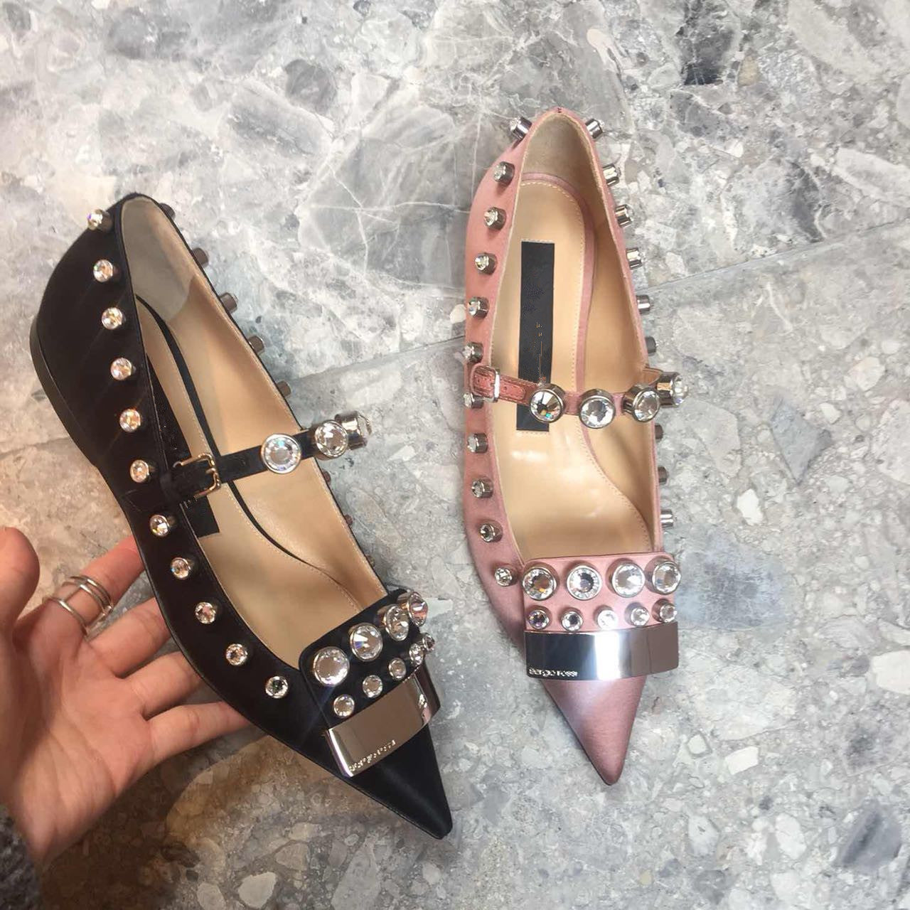 Pointed Toe Flat Shoes Baotou Single Shoes Women's Shoes Black