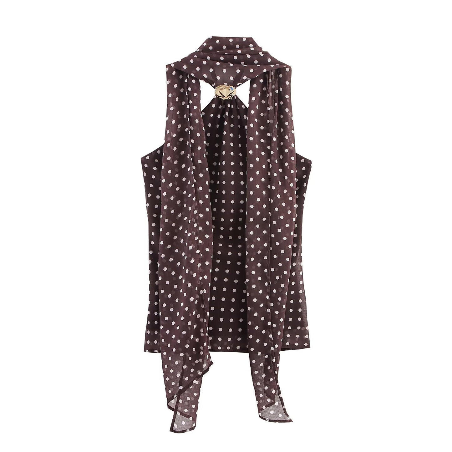 Polka Dot Halter Neck Top