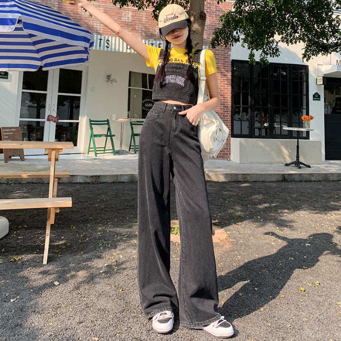 Vest Personalized And Slim-looking High Waist Wide Leg Pants Suit