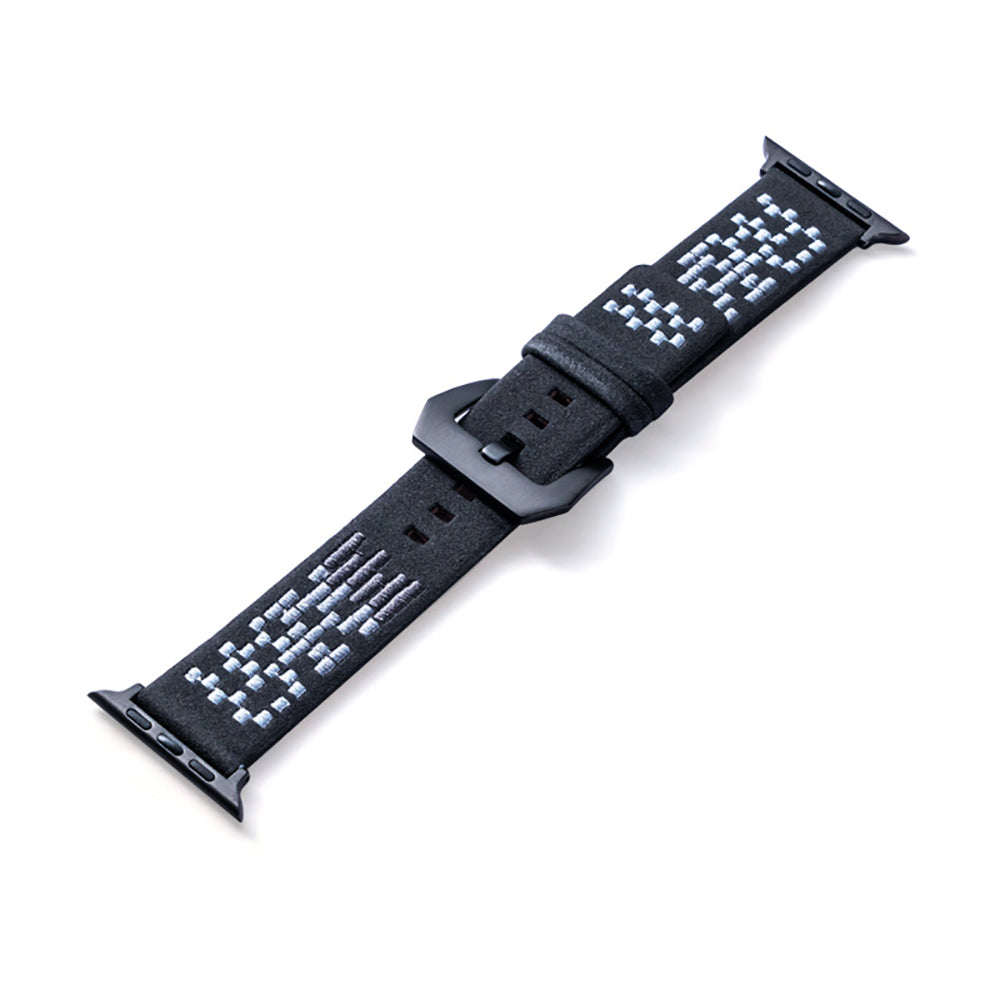 Braided nubuck leather watch strap universal