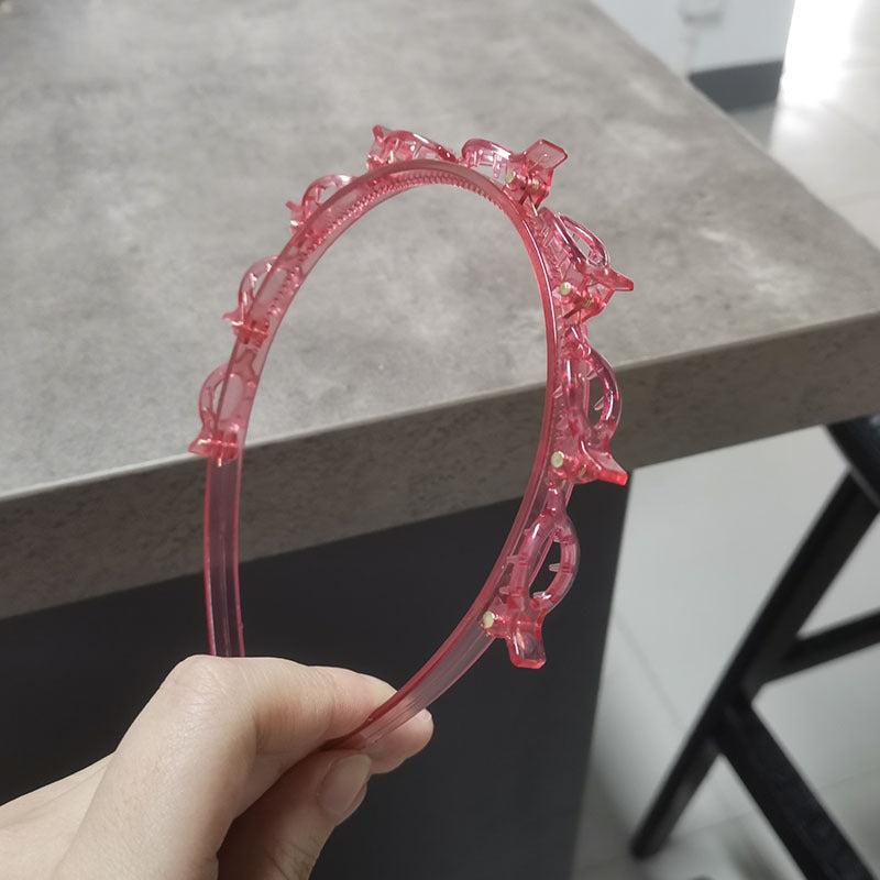 Hollow Solid Color Braided Hairpin Headband