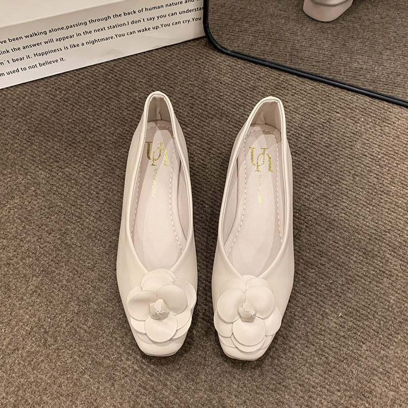 Women's Shoes Round Toe Flower Lightweight Soft Sole