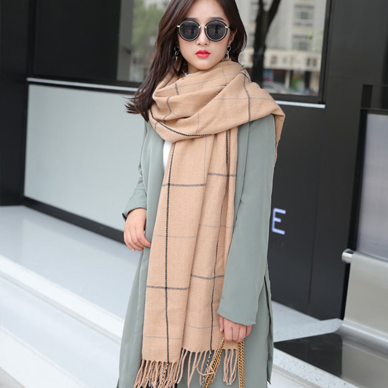 Ladies Winter Imitation Cashmere Shawl All-match Thickening