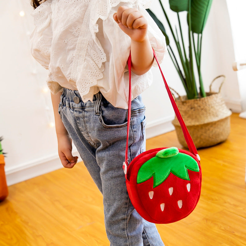 Cute Little Girl Crossbody Strawberry Carrot Fruit Bag