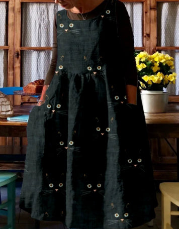 Womens Casual Loose-fit Printed Dress