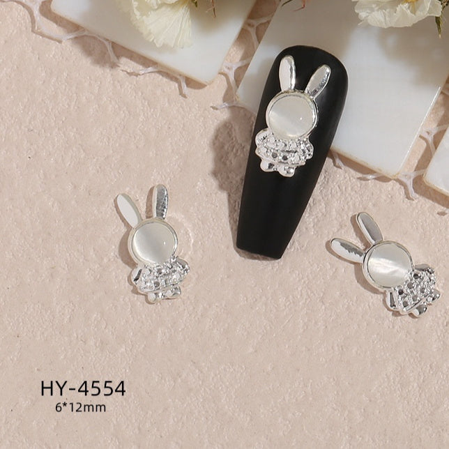 New Nail Beauty Butterfly Silver Metal Alloy Rhinestone DIY Ornament Accessories