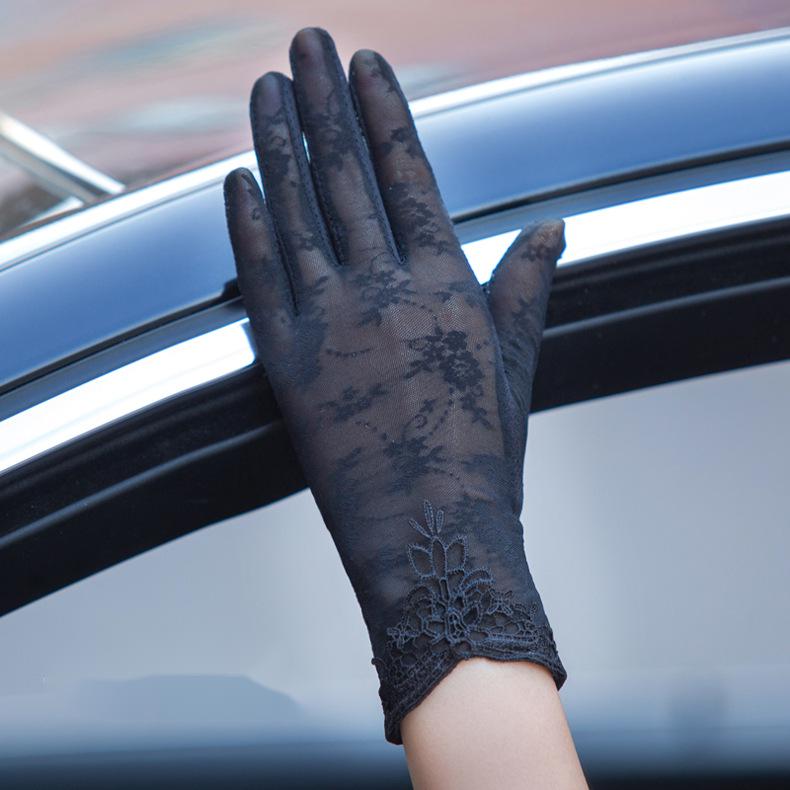 UV protection touch screen lace gloves