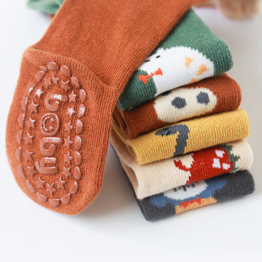 Combed Cotton Non-slip Sole Room Socks Large Version Dispensing