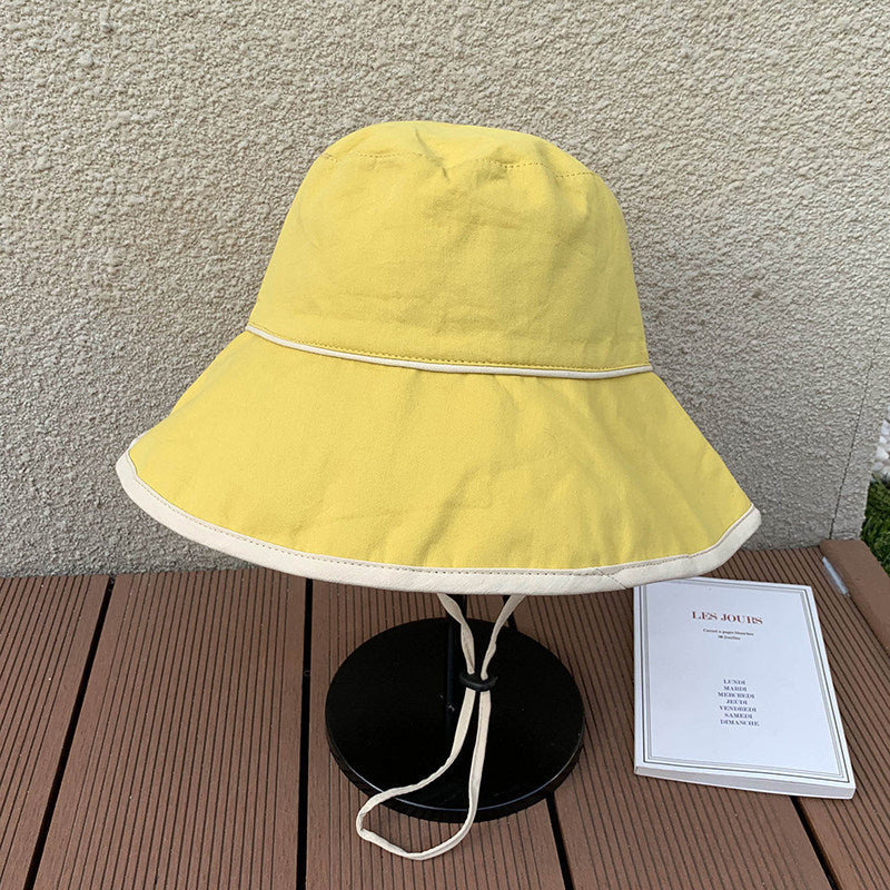 Bucket Hat Women's Summer Kafuu Korean Style All-match Big Brim