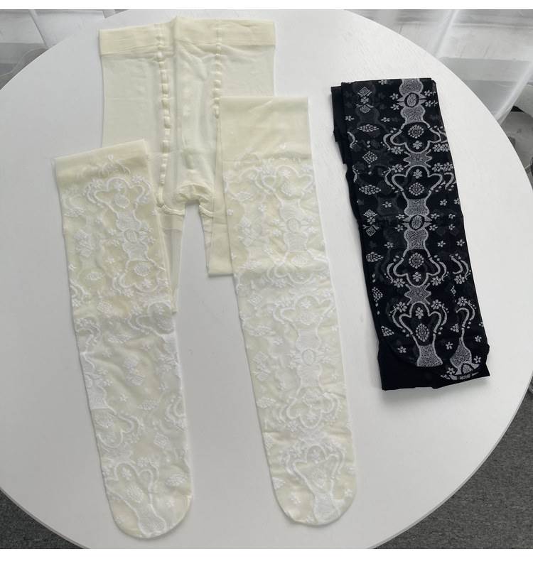 Elegant Hollow Out Flower Pantyhose   15D