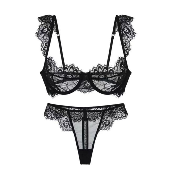 Elegant Lace Shoulder-embellished Bra With A Slim-fit Design