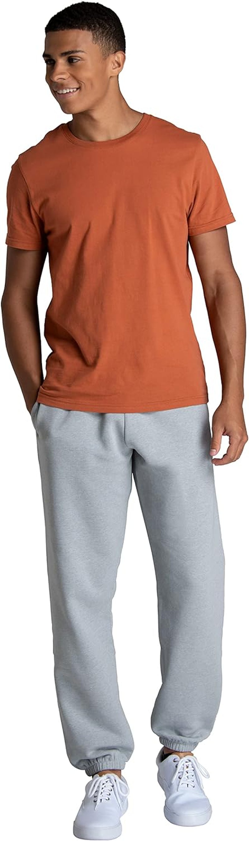 Eversoft Fleece Elastic Bottom Sweatpants with Pockets, Relaxed Fit, Moisture Wicking, Breathable