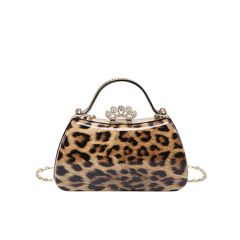 Leopardprint Mode Retro Crossbody Taske til Kvinder