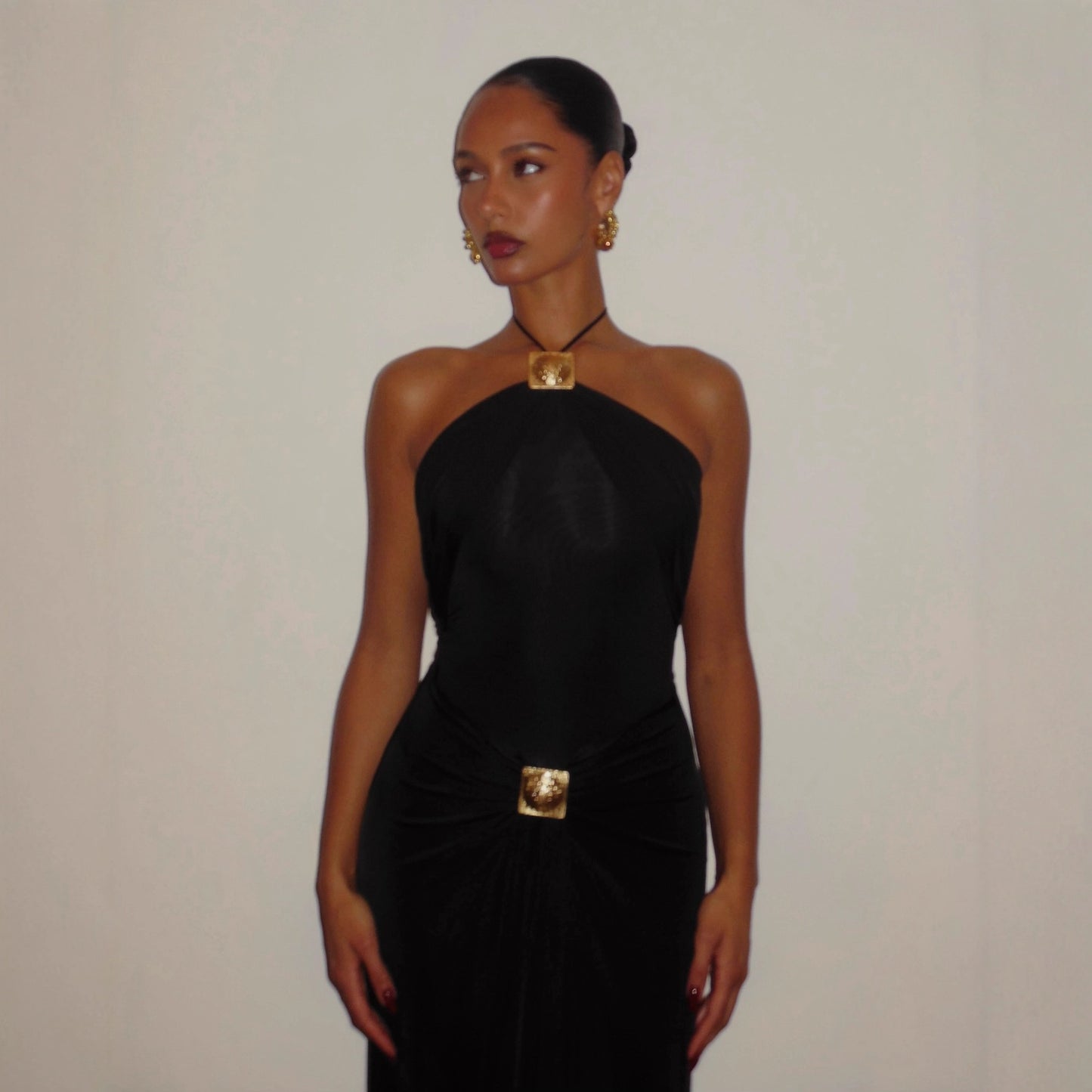 Womens Stylish Sexy Halter-neck Figure-hugging Dress