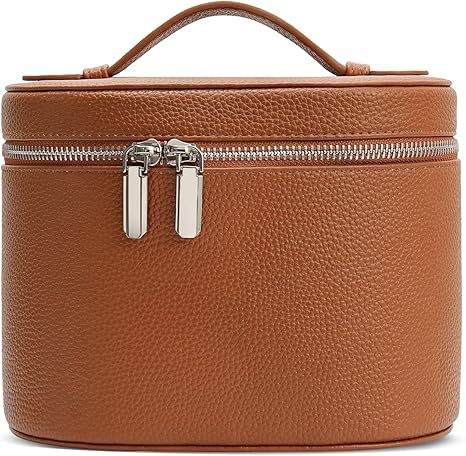 Elastic Band Leather Cosmetic Bag Large Capacity