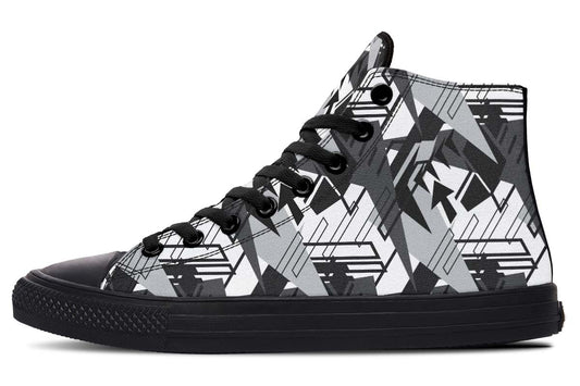 Men's And Women's Fashion Color Printing High-top Canvas Shoes