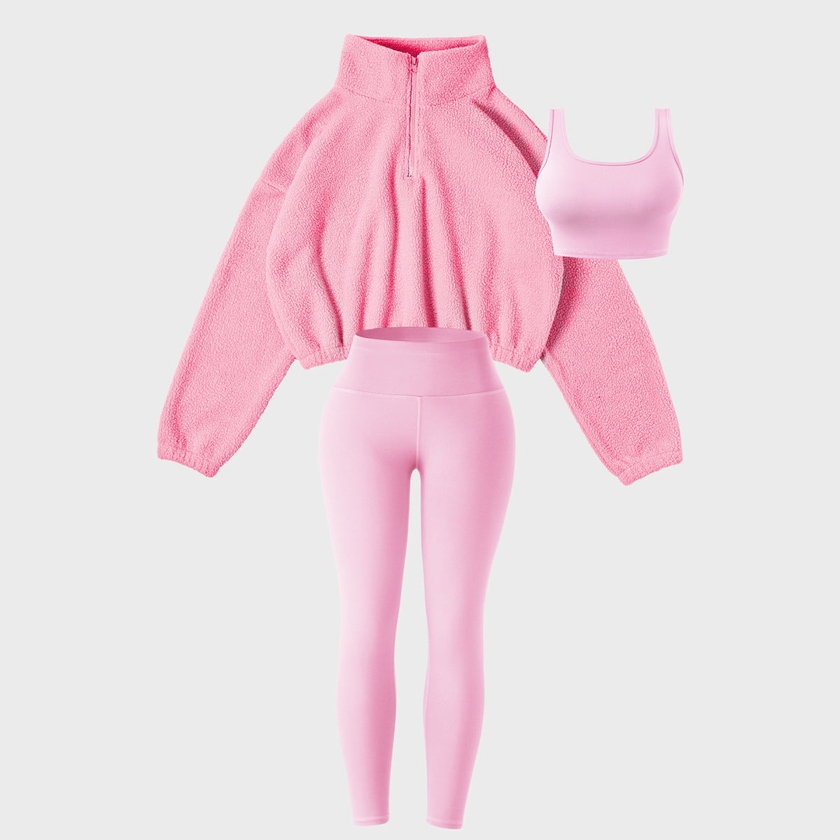Fleece Sweatshirt Yoga Outdoor Leisure Sports Three-piece Suit