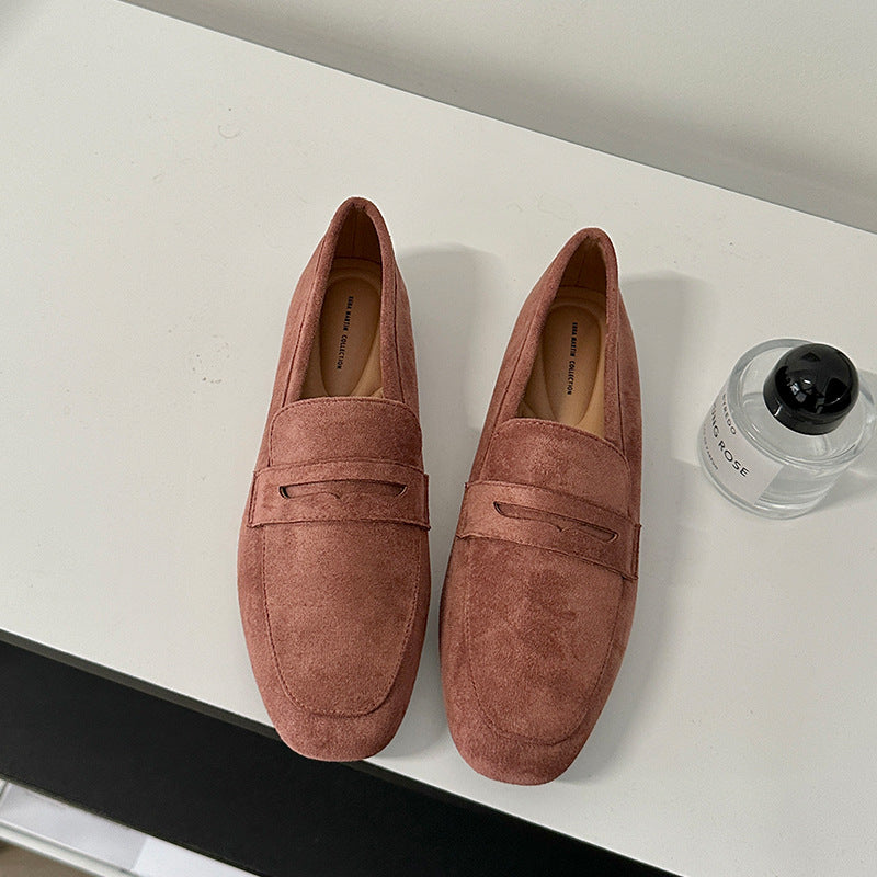 Flade Sko Matte Mode Behagelige Og Skridsikre Slip-on Loafers