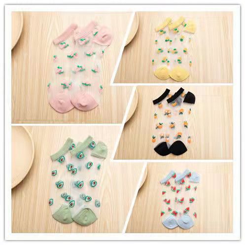 Socks Women's Short Tube Crystal Wire Anti Hook Wire