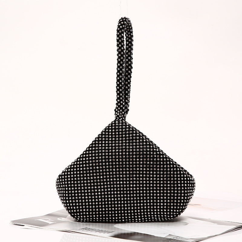 Diamantbesat festclutch til kvinder, mode blød taske
