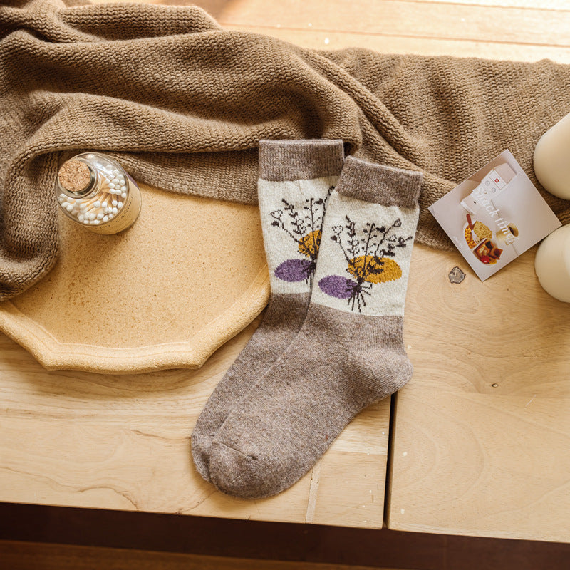 Sen Series Wool Socks New Style Thickened Retro And Lovely