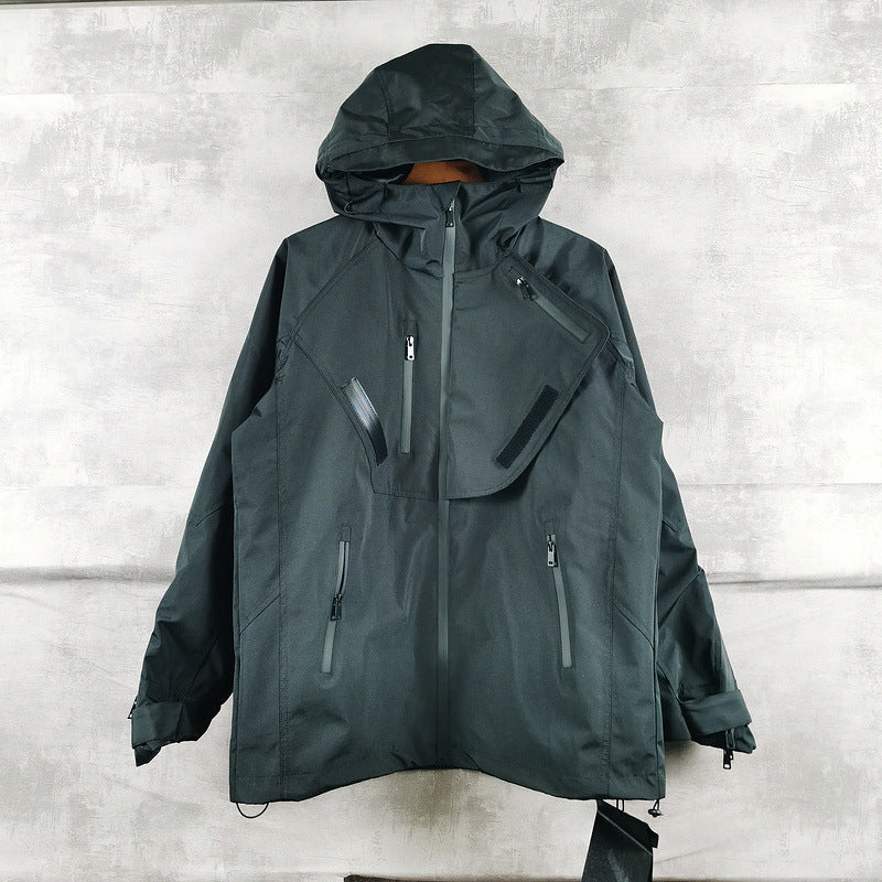 Multi-Zipper Pocket Technical Wind Jacket