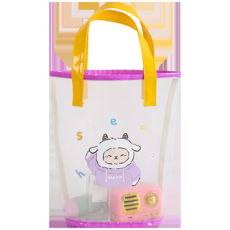 Large-capacity Love Girl Heart Hand Carrying Mesh Bag