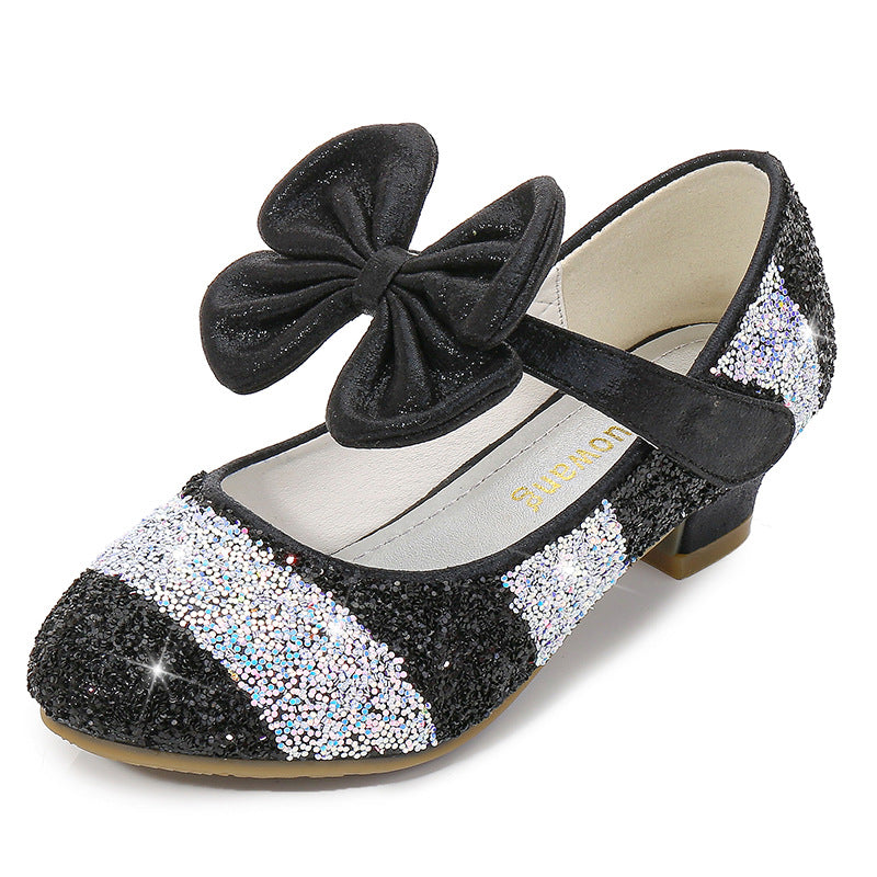 Spring Round Toe Soft Sole High Heel Princess Crystal Shoes
